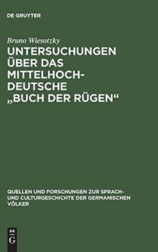 portada Untersuchungen Über das Mittelhochdeutsche Buch der Rügen (en Alemán)