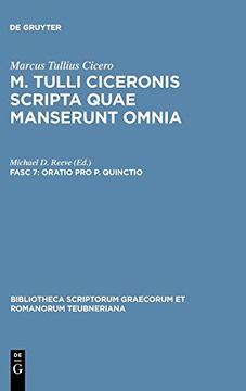 portada Oratio pro p. Quinctio (Bibliotheca Teubneriana) (in English)