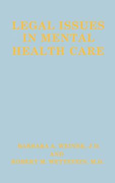portada Legal Issues in Mental Health Care (en Inglés)