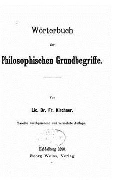 portada Wörterbuch der philosophischen Grundbegriffe (en Alemán)
