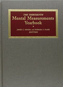 portada The Thirteenth Mental Measurements Yearbook (Buros Mental Measurements Yearbook) (en Inglés)