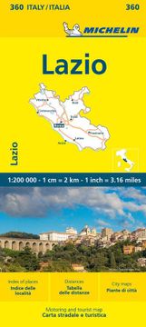portada Lazio - Michelin Local map 360: Straßen- und Tourismuskarte 1: 200. 000 (en Inglés)
