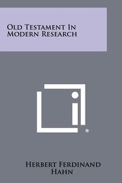 portada old testament in modern research (en Inglés)