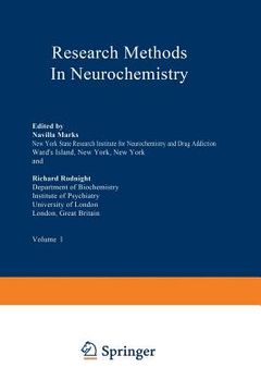 portada Research Methods in Neurochemistry: Volume 1 (en Inglés)