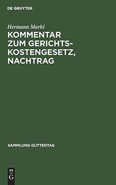 portada Kommentar zum Gerichtskostengesetz, Nachtrag (in German)