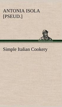 portada simple italian cookery (in English)