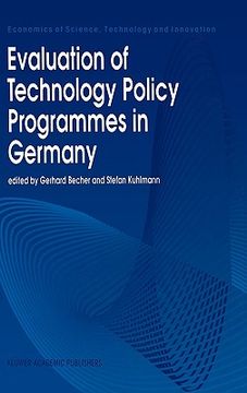 portada evaluation of technology policy programmes in germany (en Inglés)