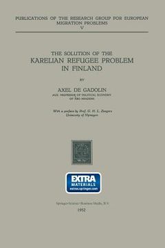 portada The Solution of the Karelian Refugee Problem in Finland (in English)