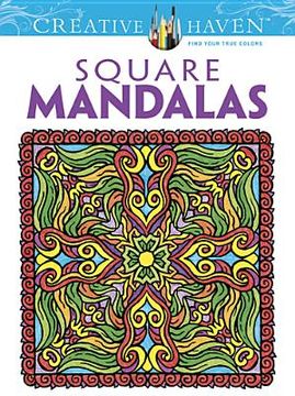 portada creative haven square mandalas coloring book (en Inglés)