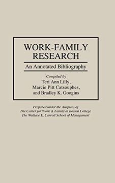 portada Work-Family Research: An Annotated Bibliography (in English)