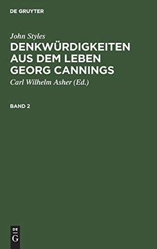 portada Denkwürdigkeiten aus dem Leben Georg Cannings (en Alemán)