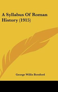 portada a syllabus of roman history (1915)