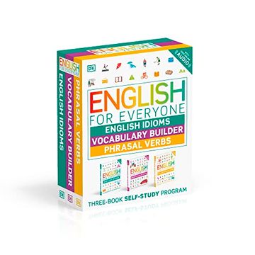 portada English for Everyone English Idioms, Vocabulary Builder, Phrasal Verbs 3 Book box set (en Inglés)
