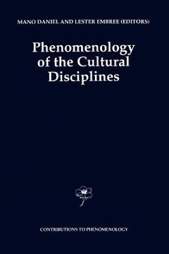 portada phenomenology of the cultural disciplines (en Inglés)