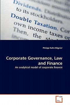 portada corporate governance, law and finance (en Inglés)