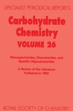 portada Carbohydrate Chemistry: Volume 26 (en Inglés)