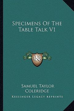 portada specimens of the table talk v1