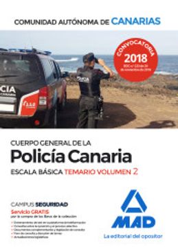 portada Cuerpo General de la Policía Canaria Escala Básica. Temario Volumen 2
