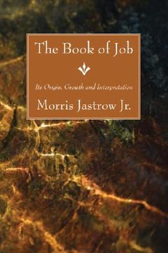 portada the book of job: its origin, growth and interpretation (in English)