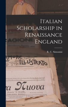 portada Italian Scholarship in Renaissance England (in English)