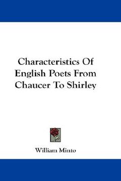 portada characteristics of english poets from chaucer to shirley (en Inglés)