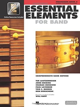 portada Essential Elements for Band - Book 2 With Eei: Percussion (en Inglés)