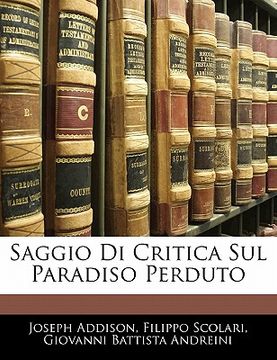 portada Saggio Di Critica Sul Paradiso Perduto (en Italiano)