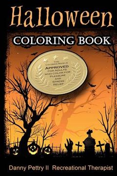 portada Halloween Coloring Book: Approved for adults who color for pleasure and stress relief (in English)