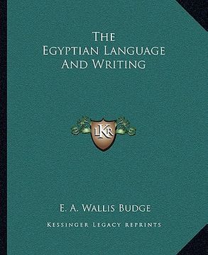 portada the egyptian language and writing (en Inglés)