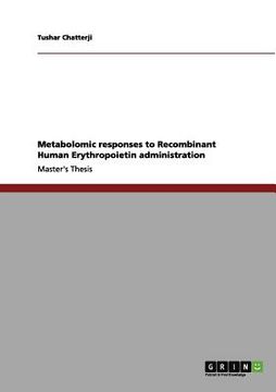 portada metabolomic responses to recombinant human erythropoietin administration (en Inglés)