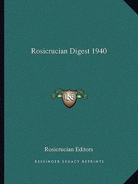 portada rosicrucian digest 1940
