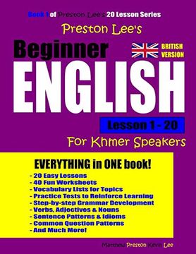 portada Preston Lee's Beginner English Lesson 1 - 20 for Khmer Speakers (British) (en Inglés)