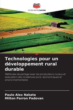 portada Technologies pour un développement rural durable