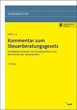portada Kommentar zum Steuerberatungsgesetz: Praktikerkommentar mit Schwerpunkten zum Berufsrecht der Steuerberater. (in German)