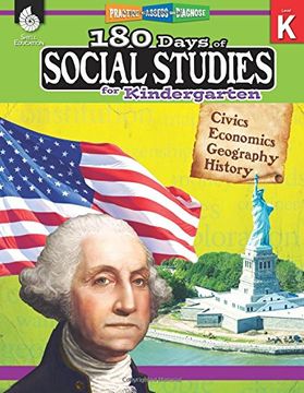 portada 180 Days of Social Studies for Kindergarten (Grade k): Practice, Assess, Diagnose (en Inglés)