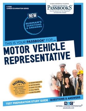 portada Motor Vehicle Representative (C-3258): Passbooks Study Guide Volume 3258