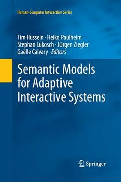 portada Semantic Models for Adaptive Interactive Systems (en Inglés)