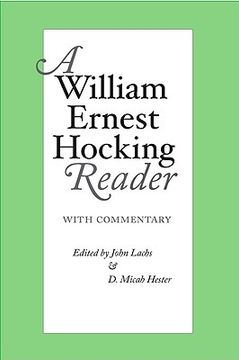 portada a william ernest hocking reader: with commentary