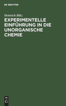 portada Experimentelle Einfã Â¼Hrung in die Unorganische Chemie (German Edition) [Hardcover ] (en Alemán)