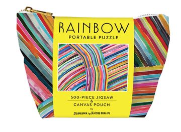 portada Rainbow Portable Puzzle: 500-Piece Jigsaw & Canvas Pouch (en Inglés)