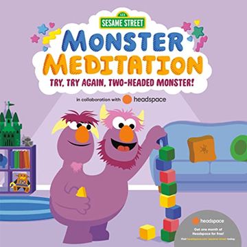 portada Try, try Again, Two-Headed Monster! Sesame Street Monster Meditation in Collaboration With Headspace (en Inglés)