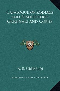 portada catalogue of zodiacs and planispheres originals and copies (en Inglés)