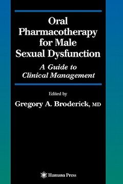 portada oral pharmacotherapy for male sexual dysfunction: a guide to clinical management (in English)
