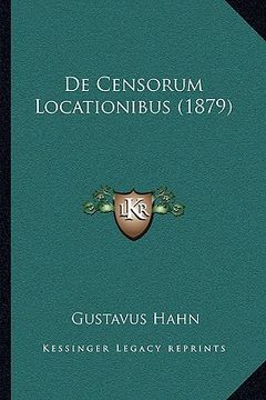 portada De Censorum Locationibus (1879) (en Latin)