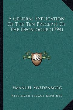 portada a general explication of the ten precepts of the decalogue (1794) (in English)