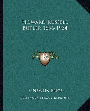 portada howard russell butler 1856-1934 (en Inglés)