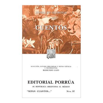 portada Cuentos/ Stories,Seleccion, Estudio Preliminar y Notas Criticas e Informativas / Selection, Preliminary Studies and c
