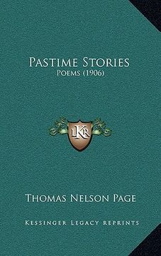 portada pastime stories: poems (1906)