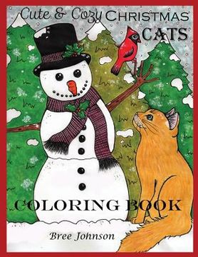 portada Cute & Cozy Christmas Cats Coloring Book (en Inglés)