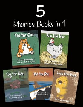 portada 5 Phonics Books in 1: Short Vowel Sounds (in English)